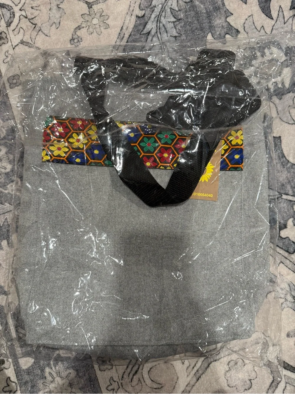 Handmade Gray Shoulder Tote bag